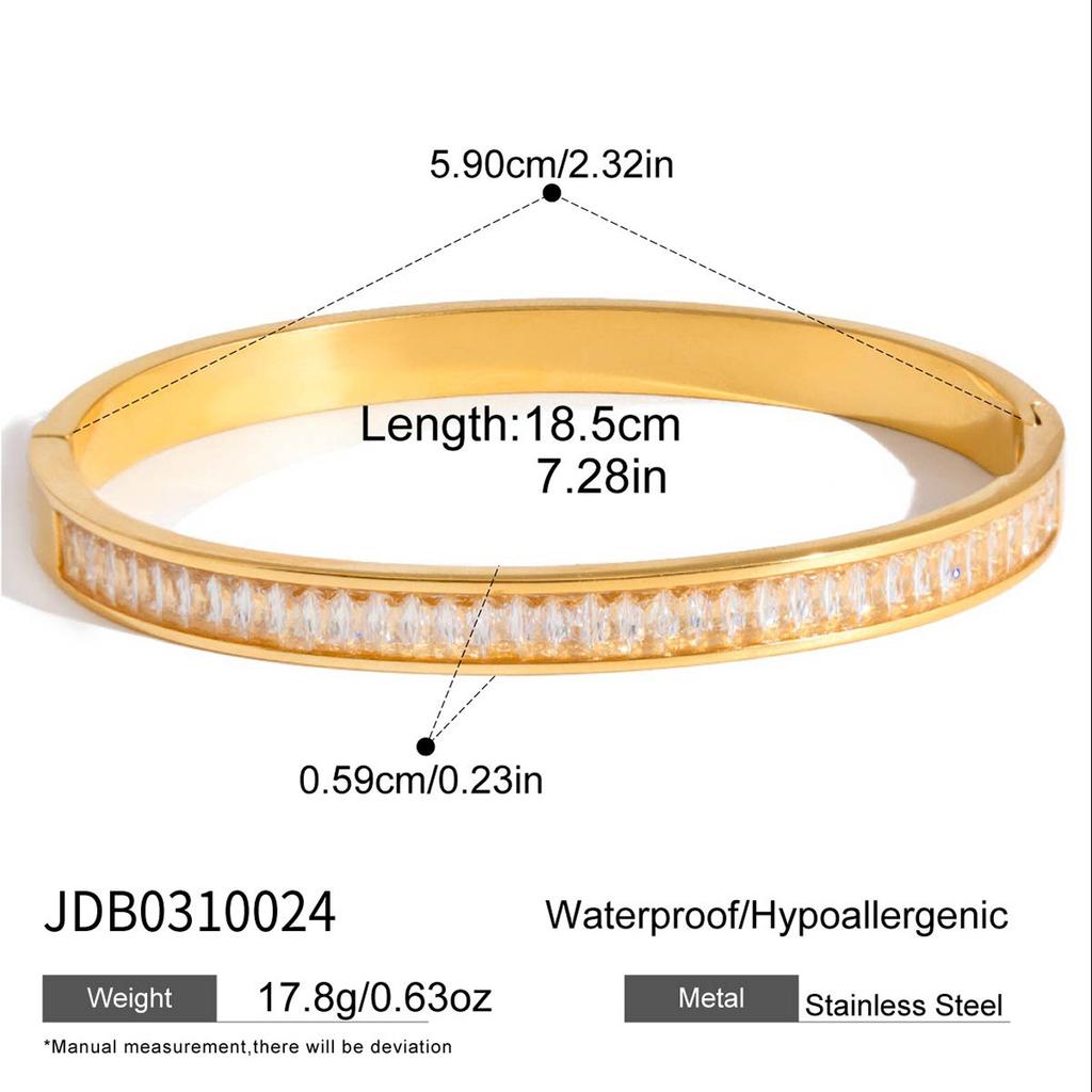 European and American jewelry rhinestone titanium steel bracelet does not fade jewelry stainless steel