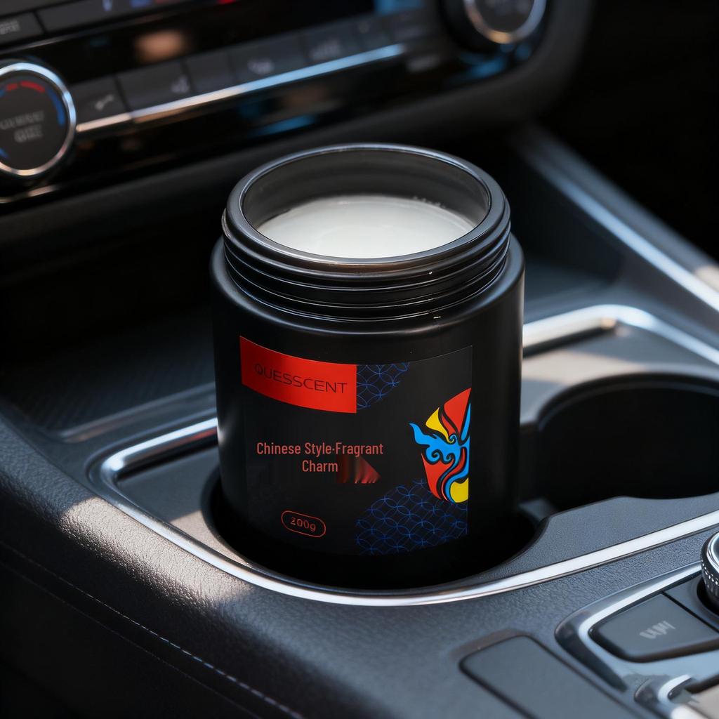 Car Air Freshener: Solid Balm for New Car Interior, Cup Holder Compatible Fragrance.