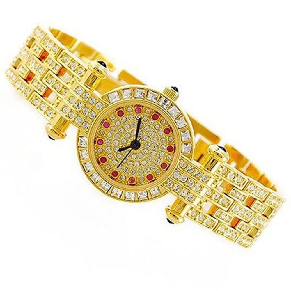 

Женские часы Louis Lasserre из нержавеющей стали золотого цвета с натуральным рубином LL01GD-R [Параллельный импорт]