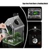 Clear Acrylic Reptiles Terrarium Breading Box With Removable Top Lid Ventilation Hole 12x12x20cm For Science Experiment