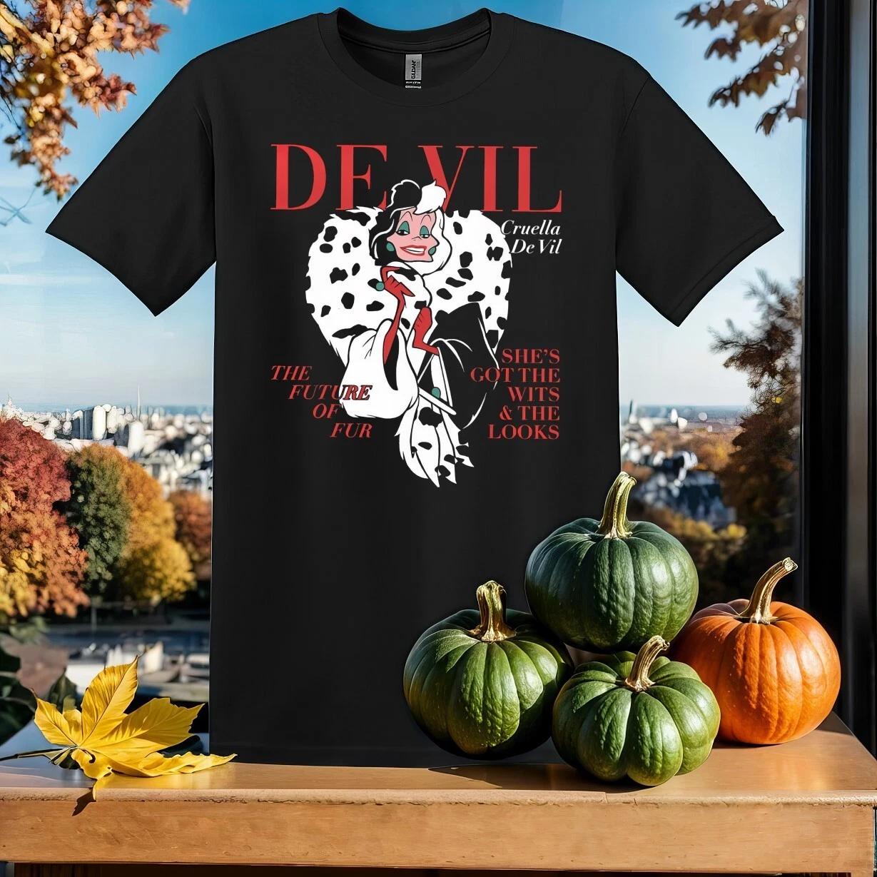 Disney Villains Cruella De Vil T-shirt T shirt Men Women Unisex Tshirt SY349 XL