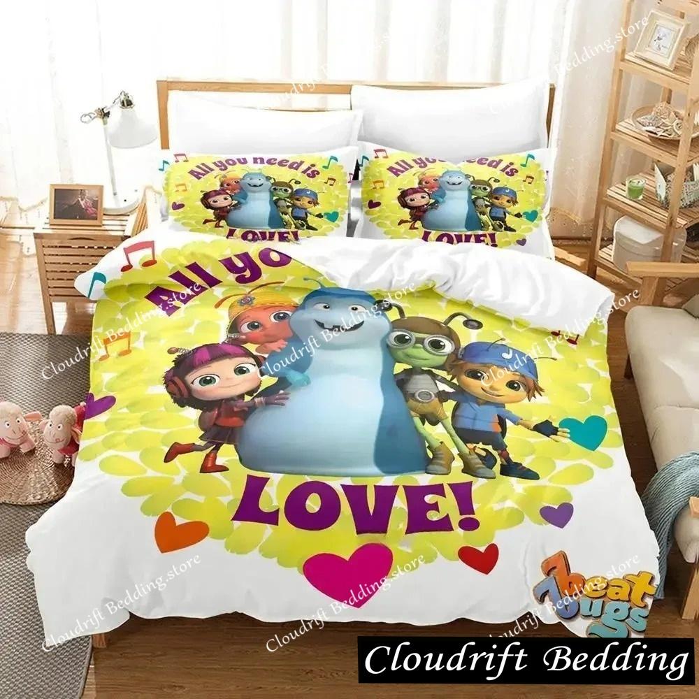 Set Biancheria da Letto Beat Bugs Singolo Twin Full Queen King Size Set Letto Adulto Bambino Camera da Letto Copripiumino Set Stampa 3D Anime Set Lenzuola