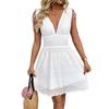 2026 Summer Resort White V-Neck Strap Dress