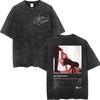 Sabrina Carpenter Album Poster Graphic T Shirt Men Women High Quality Vintage Washed Tshirt Summer Casual Loose Cotton Tshirts