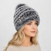 New Luxury Knitted Real Genuine Fox Fur Hats Women Beanies Solid Rex Rabbit Fur Caps Winter Lady Party Fashion Fur Hat Skullies