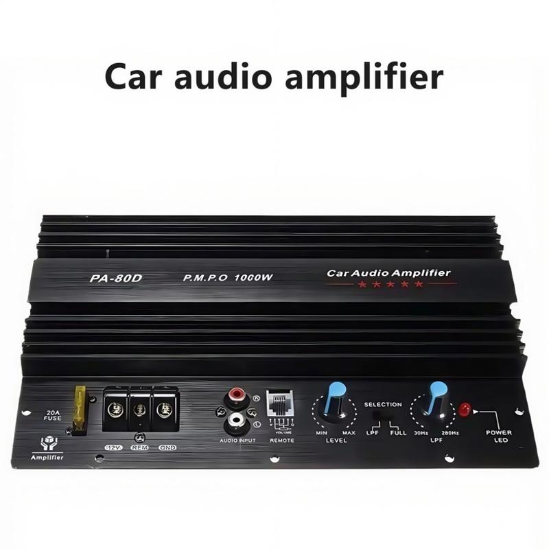12V Universelles Auto MAX 1000W Einkanaliger Hochleistungs-Niederfrequenz-Auto-Audio-Verstärkerplatine Leistungsstarker Subwoofer-Verstärker