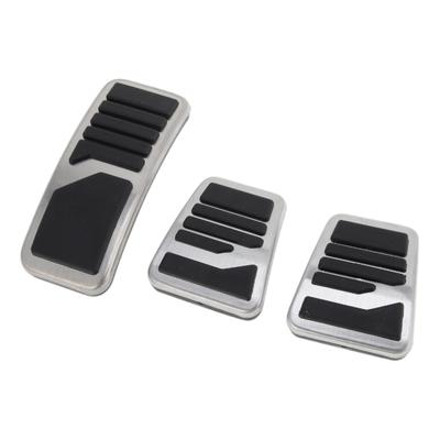 ABSOPRO 1 Set Manuelles Fußstützpedal Fußstützpedal Edelstahl Silberfarben für Mitsubishi Outlander Abdeckungen, Polster, 2013-2020