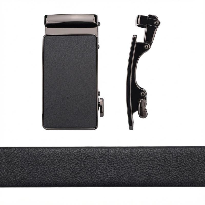 First Layer Cowhide Men'S High-End Matte Automatic Buckle Belt Belt Middle-Aged And Young Fashion Belt Men