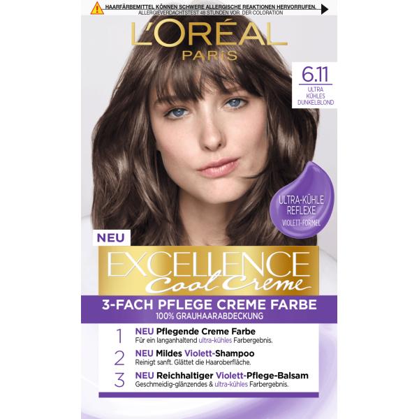 

L’Oreal Excellence Cool Cream Hair Dye 6.11 Dark Blonde 1st