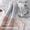 Bows-knotted Socks - Sweet and Adorable Lace Long Socks In White Mid-calf Length - School-style Pile Socks