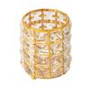 Metal+Crystal Pen Holder Desktop Organization Desktop Storage Bucket Luxury Makeup Brush Holder
