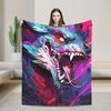 Fierce Western Dragon Warm Blanket Child Plush Throw Blanket Fashion Couch Chair Flannel Bedspread Sofa Bed Cover