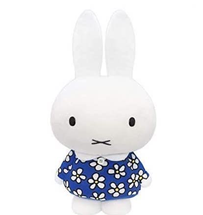 

Extra-large Miffy birthday plush toy, floral print, approximately 45cm