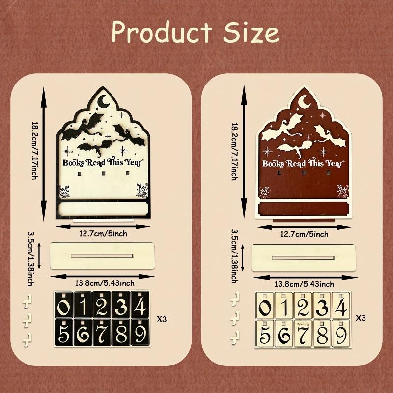 Wooden Book Read This Year Counter Reading Challenge Tracker Bookshelf Club Classroom Decor New Years Gifts For Bookworm Family