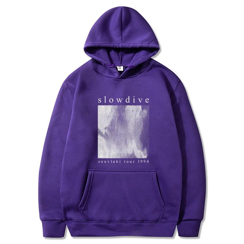 Autumn/Winter Men's Hoodie Slowdive Souvlaki Tour Hoodie Classic Comfortable Fleece Long Sleeve Sweatshirt Fashion