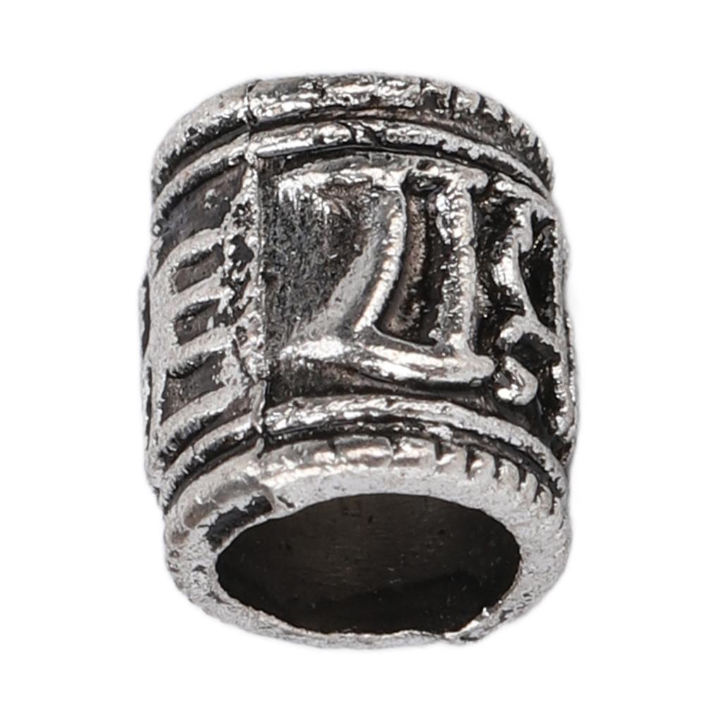 50 Stück Bartperlen zum Selbermachen, Vintage-Legierung, Haarflechtperlen für Dreadlocks, Haarschlauchperlen für Männer und Frauen