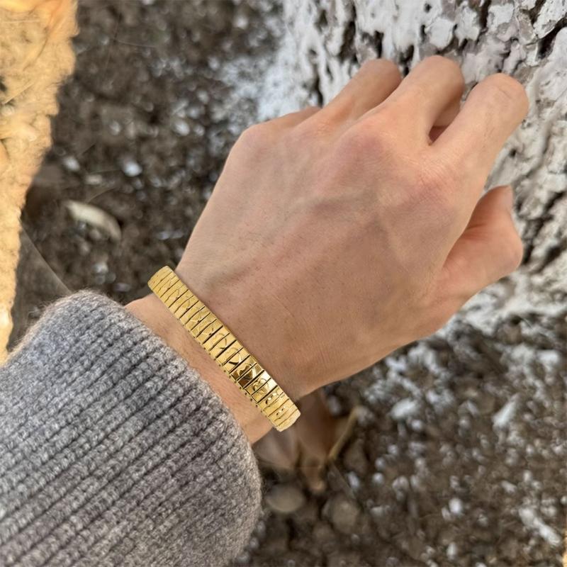 Elegant Adjustable Bracelet Jewelry Adjustable Bracelet In Stainless Steel Eye Catching Elastic Wrist Chain Ornament