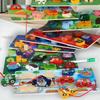 Wooden Magnetic Fishing Beading Rope Threading Traffic Animal Matching Puzzle Board Baby Fine Motion Benefit Intellectual Toys