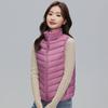 Women's Wool Puffer Vest with Stand Collar for Winter Cold Weather