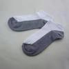 Children's Cotton Color-Matching Boat Socks - Summer, Breathable, Sweat-Absorbent, Dirt-Resistant Gray Bottom White Socks