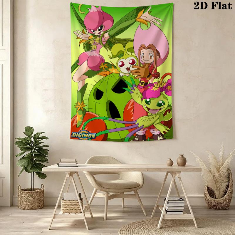 Digimon Pattern Home Decor Tapestry, Wall Hanging, Decorative RV Wall Cloth.MGT0918426