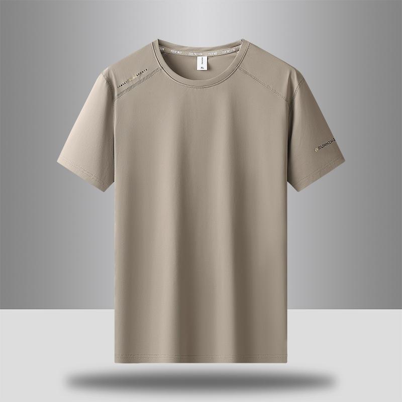 Summer Short Sleeved Men's Sports Short Sleeved Casual T-shirt Men's Casual Sports Quick Drying Short Sleeved T-shirt