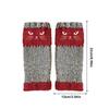 Knit Fingerless Gloves Cat Embroidery Outdoor Warming Supplies Warm Open Finger Gloves for Cat Lovers Women Girls Ladies Mothers
