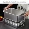 Food Grade Stainless Steel Rectangular Basin with Handles
