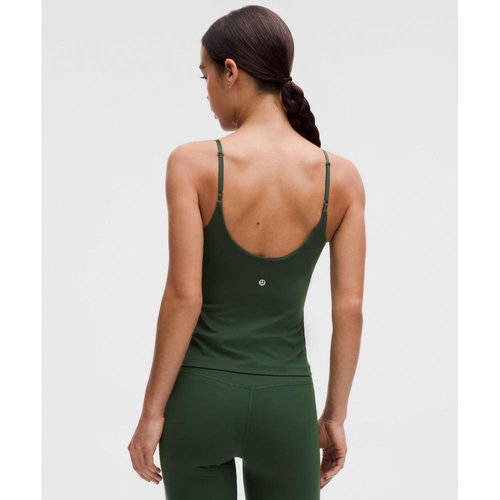 Lululemon Align  Waist Length Cami Tank  Light Support  C D Cup legaCy Green