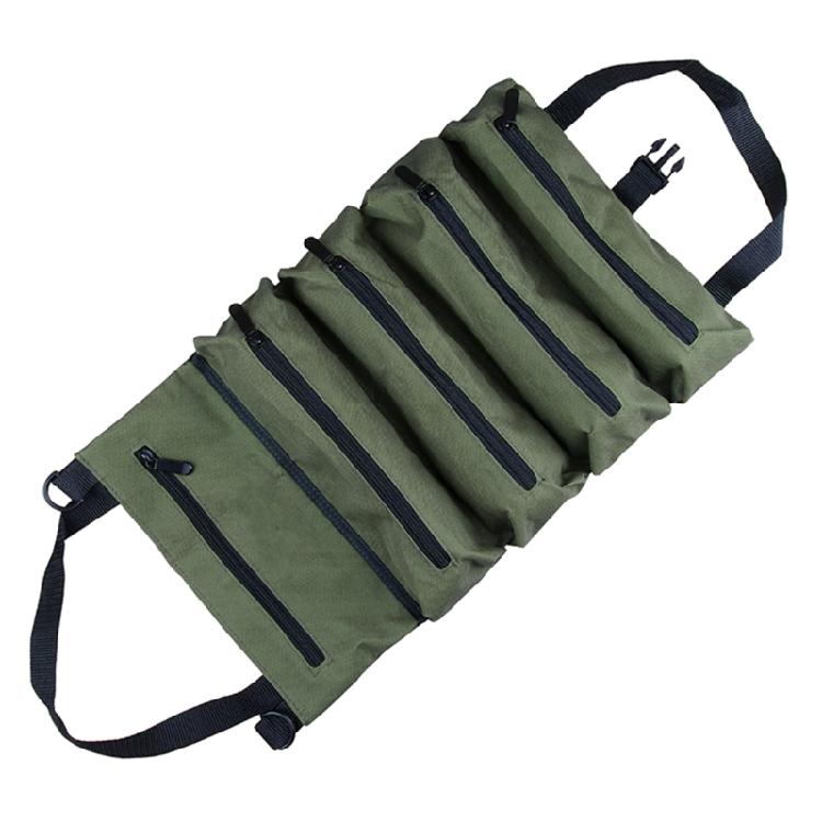 Portable Tool Roll Bag Pouch Wrench Screwdriver Pliers Roll Bag Case Canvas Roll