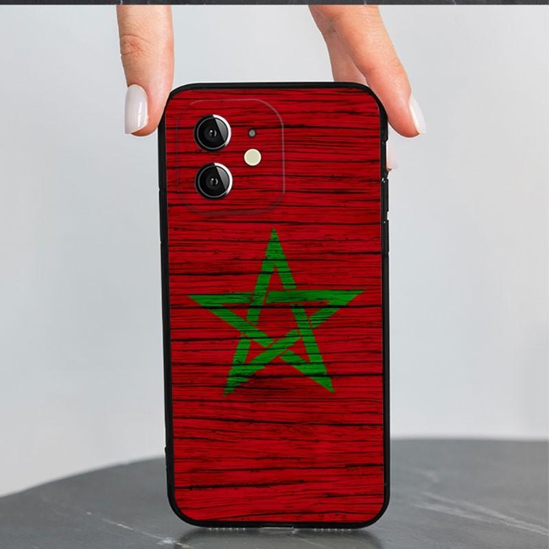 Telefonhülle mit marokkanischer Flagge für Apple iPhone 14 Pro 13 Mini 11 12 Max Xr X Xs 6 6s 7 8 Plus stoßfeste Rückseite