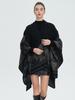 Black Print Cloak Winter Women Scarf Layers Poncho Elegant Lady Party Wrap Shawl Casual Warm Scarve Capa Para Mujer Pashmina New