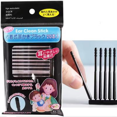 Japanischer selbstklebender Ohrenlöffel ist praktisch für Einweg-Ohrenlöffel-Stäbchen, spiralförmige Reinigung, schwarzes klebriges Ohrstäbchen