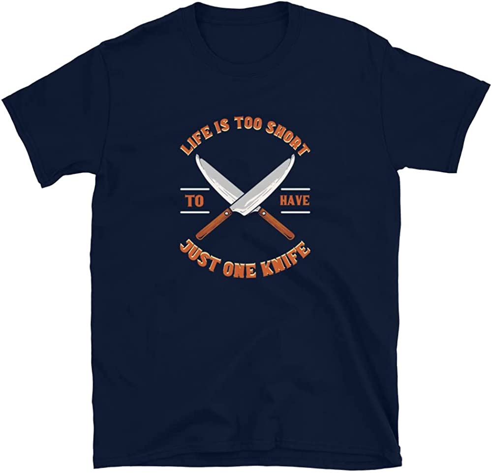 Life Is Too Short To Have Just One Knife Knife Collector Funny TShirt Mens 100 Cotton Casual Tshirts Loose Top Size S3XL S