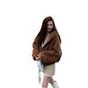 Women's Short Hooded Faux Lamb Wool Coat - Autumn/Winter 2025, Double-Sided Plush, Thickened for Warmth.