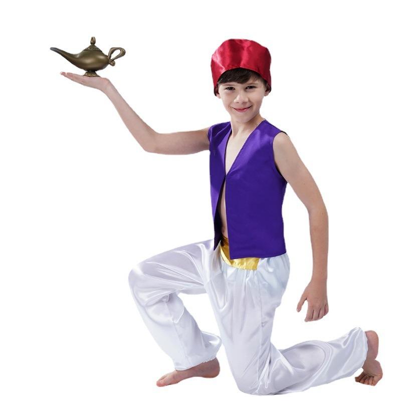 Kids Arab Prince Costume, Boys Arab Cosplay Stage Costume Cosplay