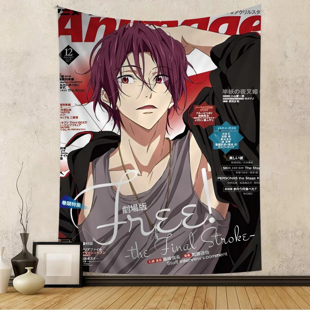 

Rin Matsuoka FFree Colorful Tapestry Wall Hanging Hanging Tarot Hippie Wall Rugs Dorm Wall Art Decor 74x94cm(29x37in)