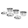 3 Piece Stainless Steel Pot Set Even Heat Distribution Anti Stick Soup Pot with Lid for Home