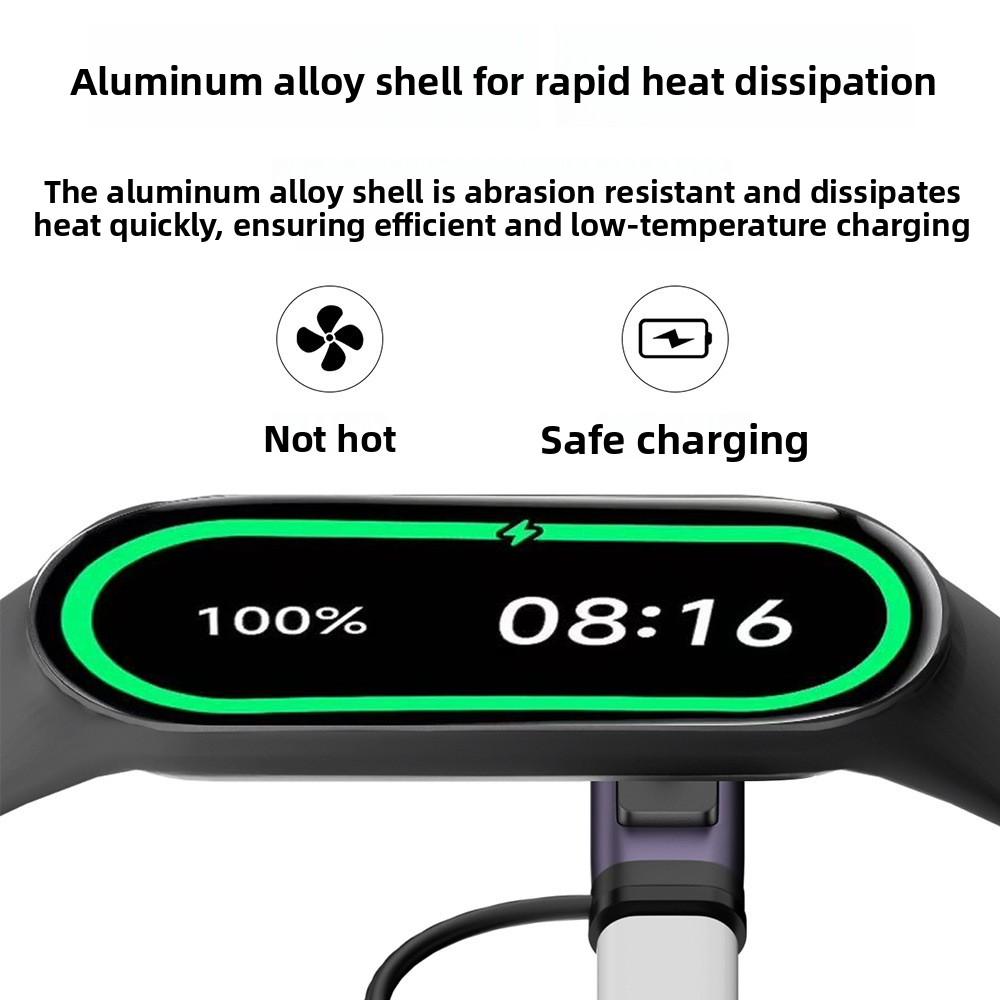 LED Indicator Magnetic Charger Converter Safe Smart Band Charging Adapter for Xiaomi Smart Band 8/9/10/Pro/NFC Redmi Watch 5/4/3