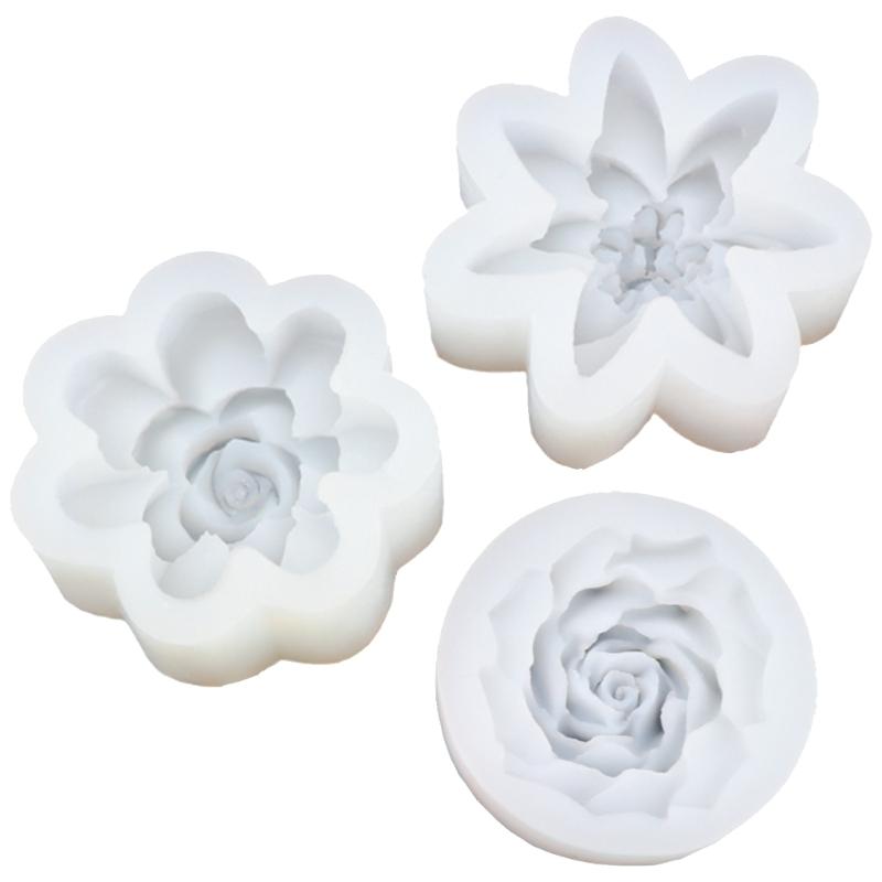

Rose Silicone Mould Set For Handmade Soap Candle Making Crafting 3 Florals Designs Food Grade Materials Easy Releases 1