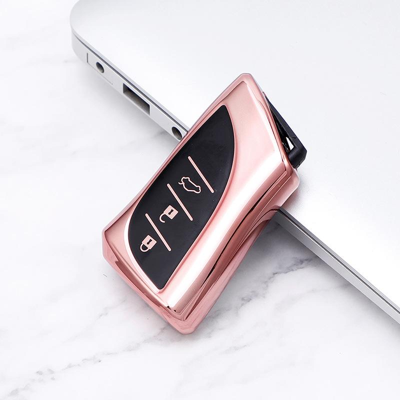 

ТПУ Чехол для ключа-пульта автомобиля для Lexus NX ES UX US RC LX GX IS RX 200 250h 350h LS 450h 260h 300h UX200 Оболочка Брелок Аксессуары розовый