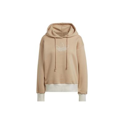 Originálna mikina s kapucňou a vyšívaným logom Trefoil, pulóver, dámske topy, khaki HM1637