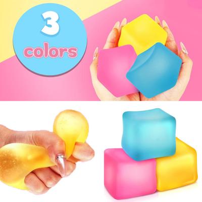 Stressrelief Cube Squishes Toy Slow Rebound Glow-in-the-dark Cube Gel Fylld Sensory Fidget Lugnande Squeeze Toy Kids