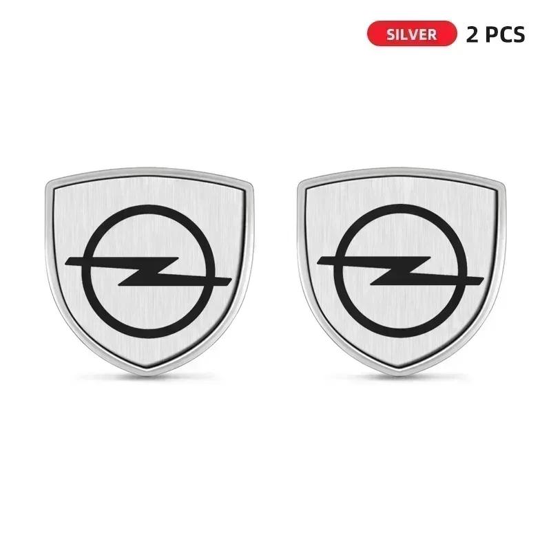 AAGZ1 1/2pcs Metal Shield Car Sticker Badge Body Decoration Emblem For Opel Astra Insignia Corsa Zafira Meriva Mokka Vivaro Vectra