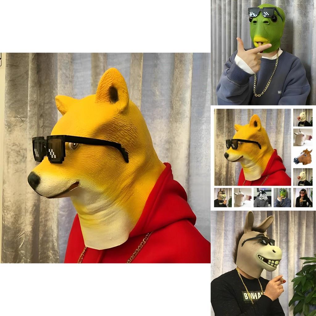Arklio Galvos Kaukė Helovino Cosplay Kostiumo Aksesuaras Suaugusiems Baisi ir Realistiška
