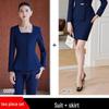 Elegant Women's Autumn/Winter Suit Set for Hotel Receptionist and Beauty Salon Workwear