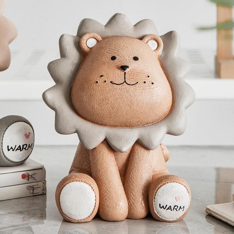 Cartoon Lion Piggy Banks Kid Children Money Box for Living Room Home Decorations