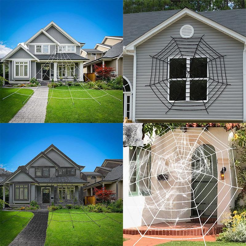 Horrible Halloween Spider Web Giant Stretchy Cobweb Party Stretchable Decoration