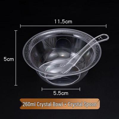 ZISIZ Disposable Crystal Bowls and Spoons