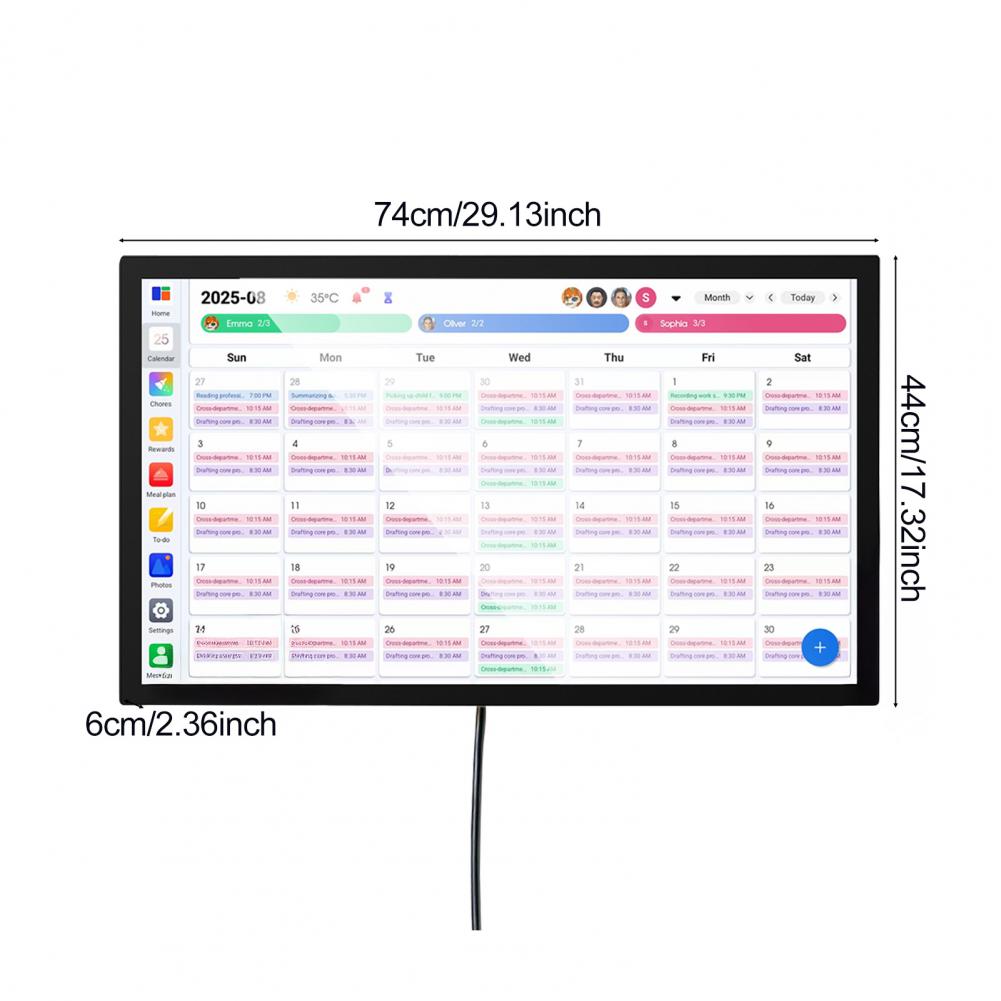 Smart Digital Calendar Family Schedules Planner Electronic Calendar Wall Mount Touchscreen Interactive Display Screen Calendar
